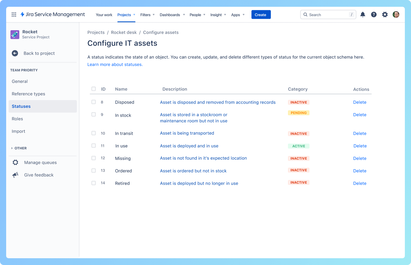 Configurez les actifs informatiques dans Jira Service Management Premium